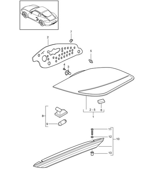 Diagram 905-005 Porsche Macan (95B) MK1 (2014-2018) Electrical equipment