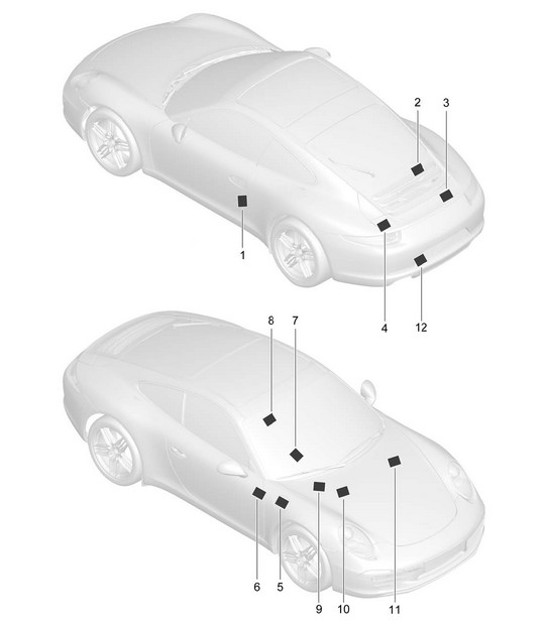 Diagram 001-005 Porsche Cayman 987C / 981C (2005-2016) Accessories & others 