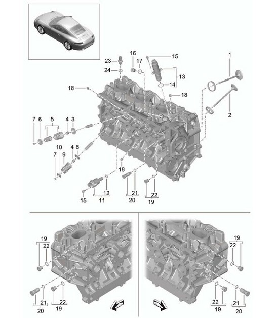 Diagram 103-005 Porsche Boxster 986/987/981 (1997-2016) Motor