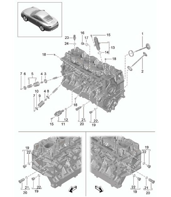 Diagram 103-005 Porsche 991.2 Targa 4 3.0L (370 Bhp) 2016-19 Engine