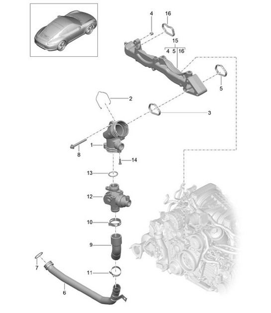 Diagram 105-003 Porsche 944 (1982-1991) 