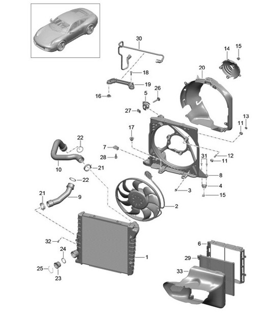 Diagram 105-015 Porsche Macan (95B) MK1 (2014-2018) Engine
