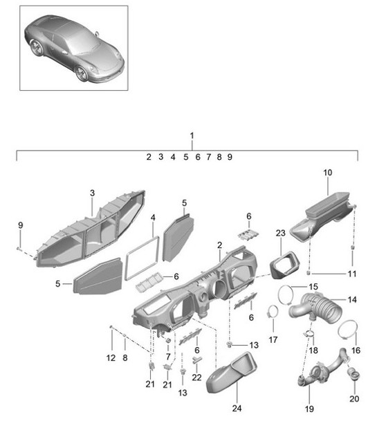 Diagram 106-000 Porsche Macan (95B) MK1 (2014-2018) Engine