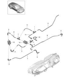 Air filter / Vacuum control 991.1 2012-16