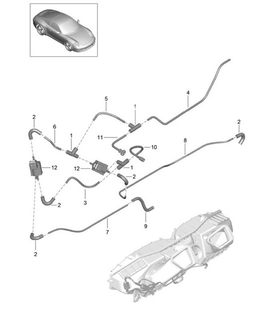 Diagram 106-005 Porsche 991 (911) MK1 2012-2016 Engine