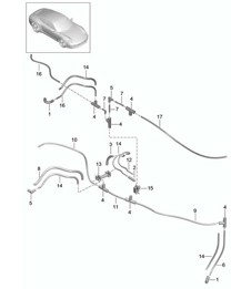 Vacuum system / Engine - A104 - 991.1 3.4L 2012-16