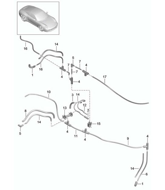 Diagram 107-015 Porsche 992 (911) MK1 2019-2024 Engine