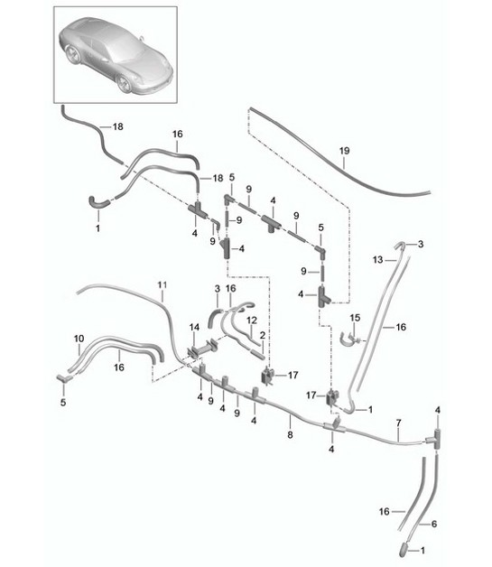 Diagram 107-017 Porsche 997 (911) MK2 2009-2012 Engine