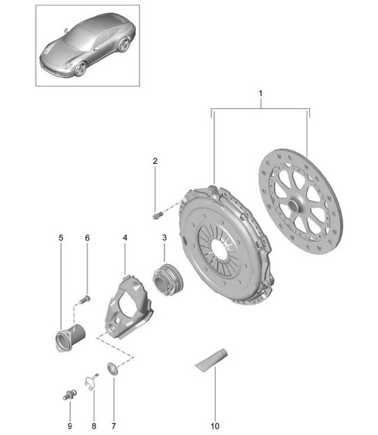 Diagram 301-000 Porsche Cayman GTS 718 2.5L 手动档 (365 Bhp) 传播