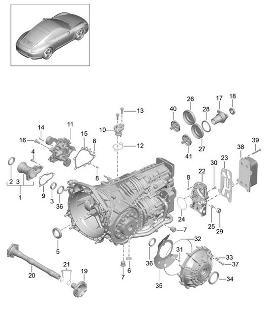 Diagram 302-005 Porsche Macan (95B) MK1 (2014-2018) Transmission