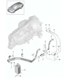 Manual gearbox / heat exchanger / oil pipe / Water pipe - G9100, G9130 - 991.1 2012-16