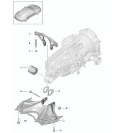 Transmission carrier / Fasteners / Engine - G9100, CG105 - 991.1 2012-16