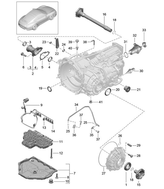- PDK - Gearbox / Individual parts 991.1 2012-2016