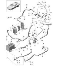 - PDK - Gearbox / heat exchanger / oil pipe / Water pipe - CG105, CG135 - 991.1 2012-16