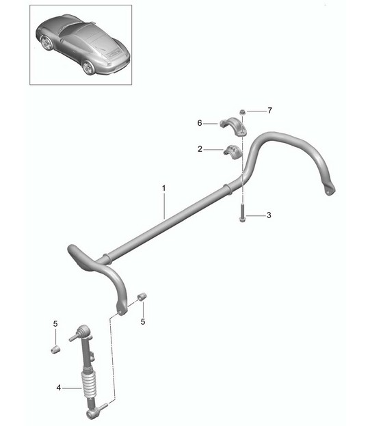Anti-roll bar PDCC - PR:031,352 - 991.1 Carrera 2012-16