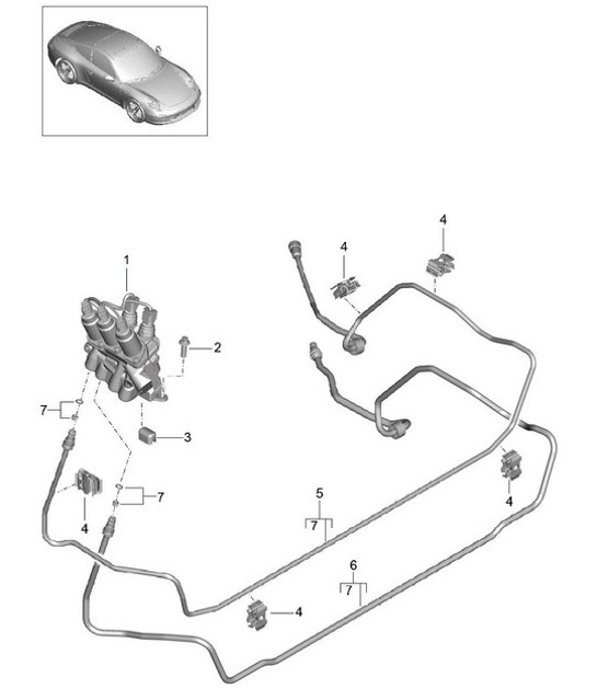 Diagram 402-020 Porsche Panamera 970 MK1 (2009-2013) 