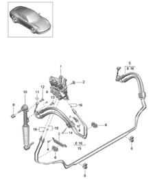 Pressure line / Front end / Damper / PDCC - PR:031,352 - 991.1 Carrera 2012-16