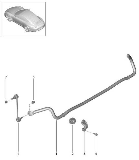 Diagram 501-003 Porsche Cayman 718C (982C) 2017>> Rear Axle