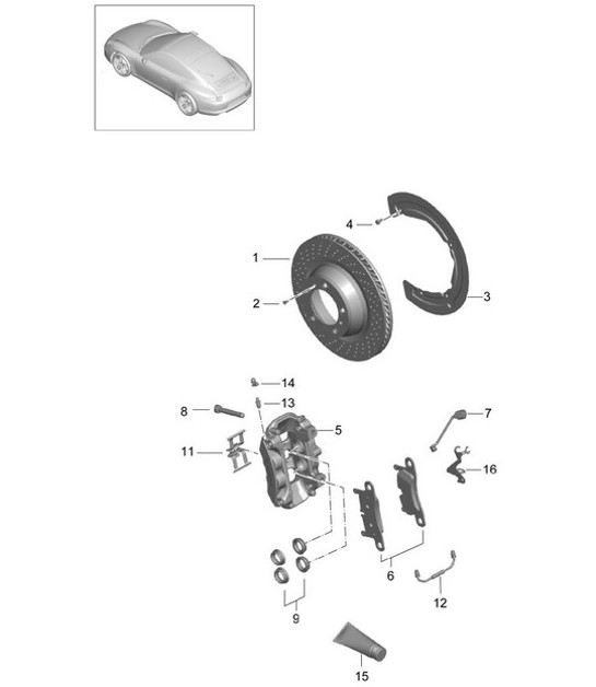 Diagram 603-000 Porsche Boxster 718 (982) 2017>> Wheels, Brakes