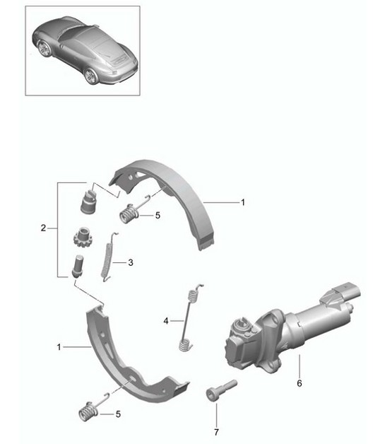 Diagram 603-005 Porsche 992 (911) MK1 2019-2024 Wheels, Brakes