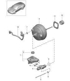 Maître-cylindre de frein / Servofrein 991.1 2012-16