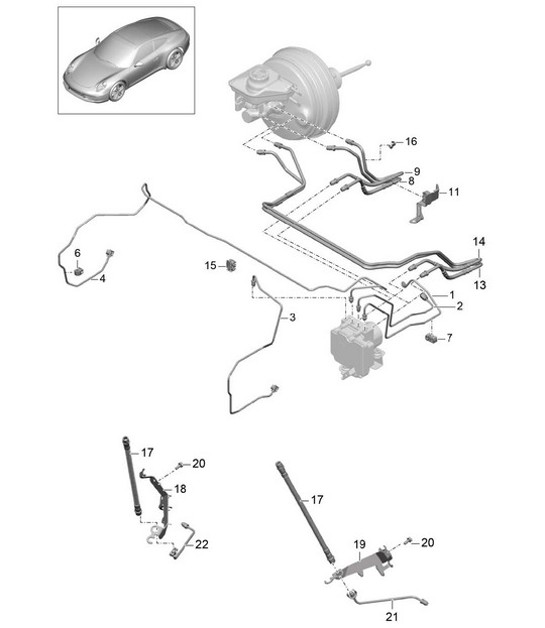 Diagram 604-005 Porsche Cayman 718C (982C) 2017>> Wheels, Brakes