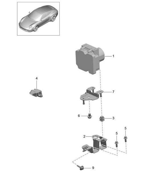 Diagram 605-000 Porsche 997 MKII Carrera C4 3.6L 2009-12 Wheels, Brakes
