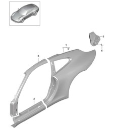 Side part, Outer - COUPE - 991.1 2012-16