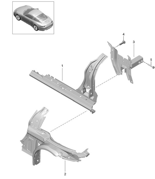 Side part, Inner - TARGA - 991.1 2012-16