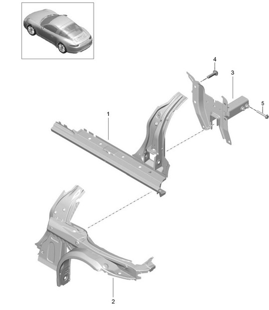 Diagram 801-067 Porsche 997 (911) MK2 2009-2012 Body