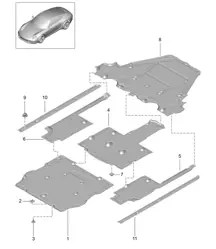 Underbody linings 991.1 2012-16
