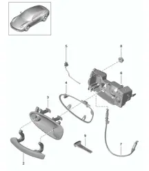 Door handle 991.1 2012-16