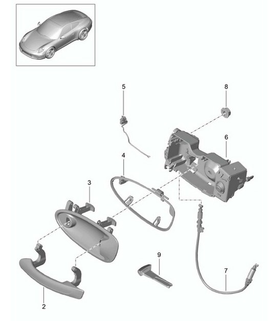 Diagram 804-020 Porsche 997 (911) MK2 2009-2012 Body