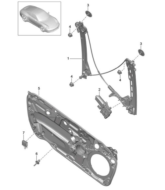 Window regulator 991.1 2012-16