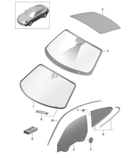 Diagram 805-000 Porsche Cayman 718C (982C) 2017>> Body