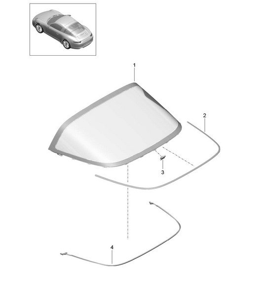 Rear window - TARGA - 991.1 2012-16