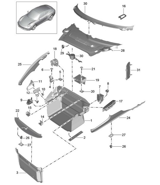 Diagram 807-005 Porsche Cayman 718C (982C) 2017>> Body