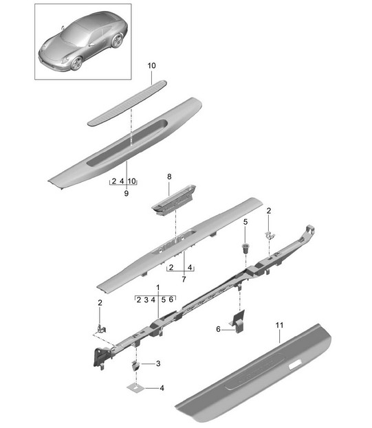 Trim Sill 991.1 2012-16