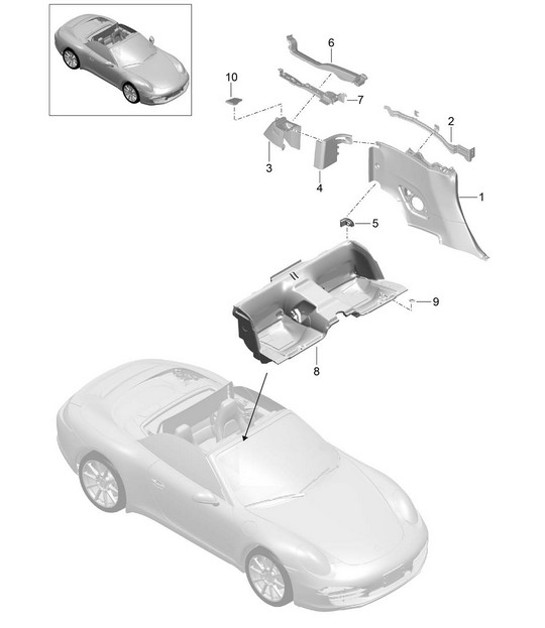 Diagram 807-032 Porsche Macan (95B) MK1 (2014-2018) Body
