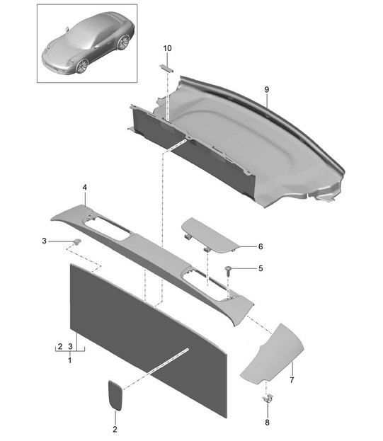 Trim, Rear - CABRIO - 991.1 2012-16