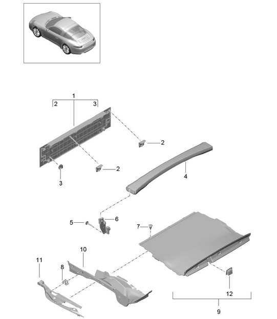 Trim, Rear - TARGA - 991.1 2012-2016