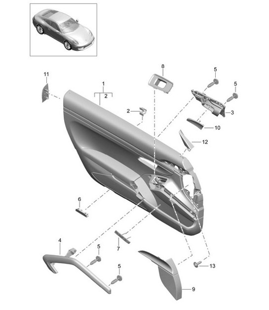Diagram 808-070 Porsche Cayman 987C / 981C (2005-2016) Body