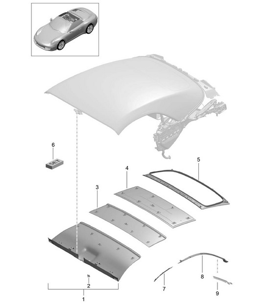 Convertible top / Roofliner - CABRIO - 991.1 2012-16