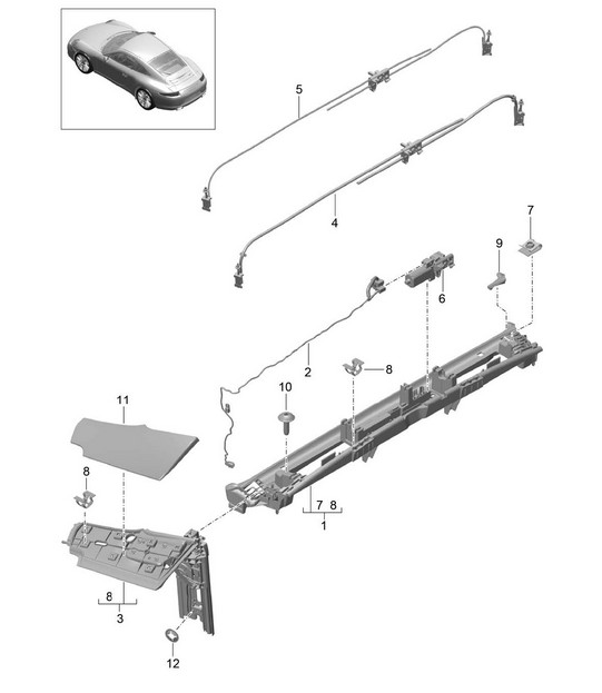 Flap / Folding top - Side, CABRIO - 991.1 2012-16