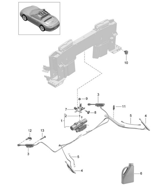 Convertible top / Driving mechanism - CABRIO - 991.1 2012-16