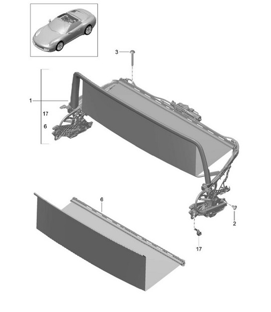 Diagram 811-065 Porsche 356 (1950-1965) Body