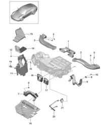 Air guide / Air distributor 991.1 2012-2016