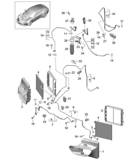 Diagram 813-020 Porsche Macan (95B) MK1 (2014-2018) Body