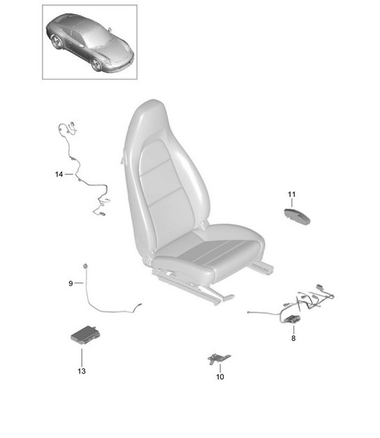 Diagram 817-010 Porsche 991 (911) MK2 2016-2019 Body