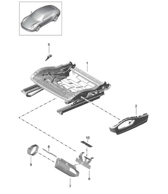 Diagram 817-023 Porsche Boxster S 986 3.2L 2003-04 Karosserie